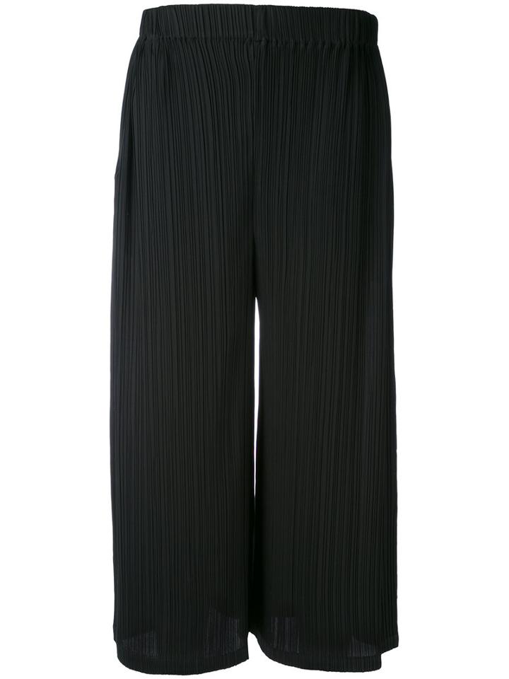 Jil Sander - Pleated Cropped Trousers - Women - Polyester - 36, Black, Polyester