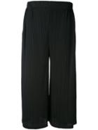 Jil Sander - Pleated Cropped Trousers - Women - Polyester - 36, Black, Polyester