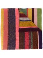 The Elder Statesman Rainbow Knitted Stripe Scarf - Multicolour
