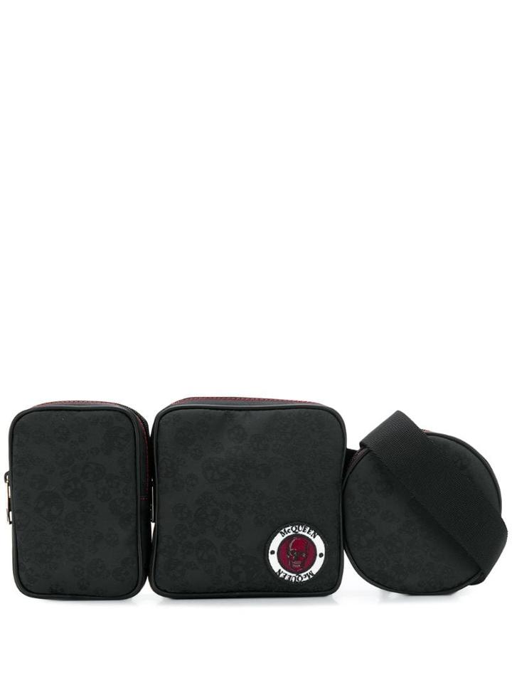 Alexander Mcqueen Skull-print Logo Belt Bag - Black