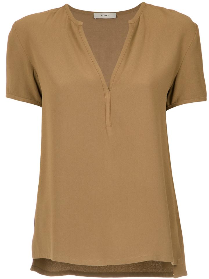 Egrey Short Sleeves Blouse - Nude & Neutrals