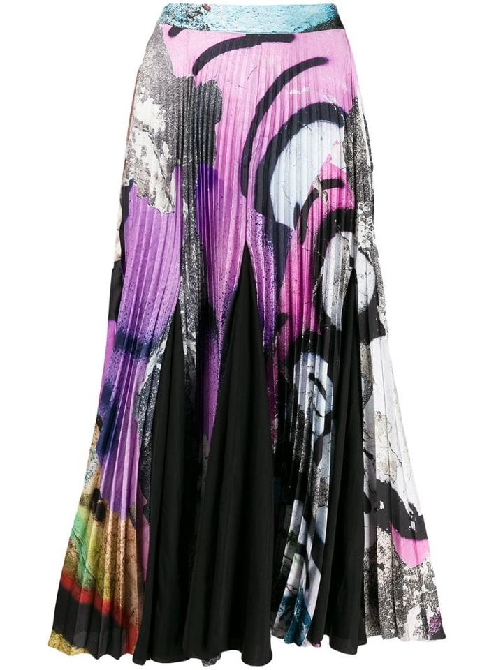 Marques'almeida Marble Effect Printed Skirt - Pink