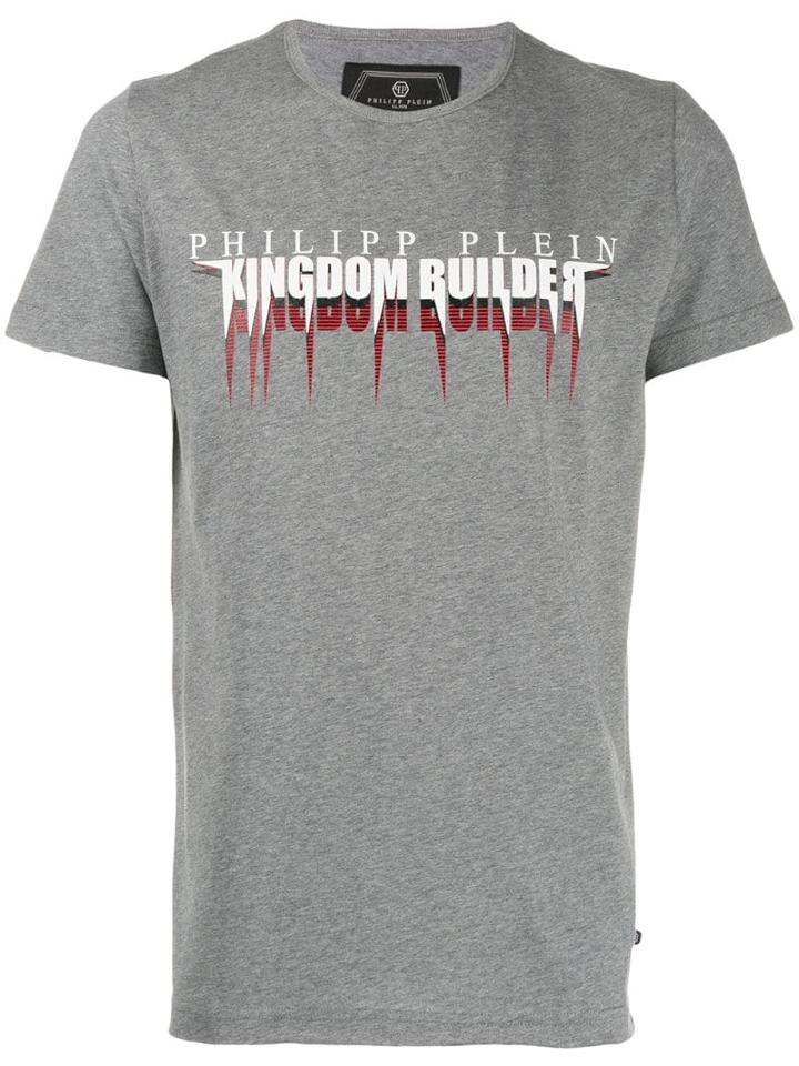 Philipp Plein Slim-fit Statement T-shirt - Grey