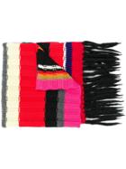 Burberry Striped Scarf - Red