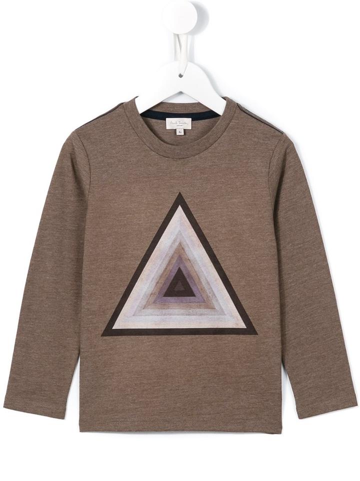 Paul Smith Junior Triangle Print T-shirt, Boy's, Size: 8 Yrs, Brown