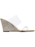 Maryam Nassir Zadeh Olympia Xx Leather Pvc Wedges - Neutrals