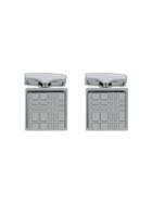 Burberry Check-engraved Square Cufflinks - Silver