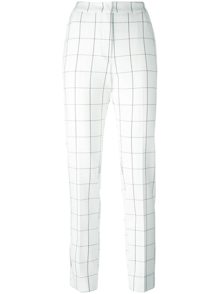 Essentiel Antwerp Grid Print Trousers - White