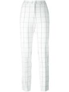 Essentiel Antwerp Grid Print Trousers - White