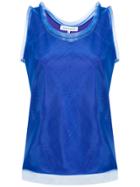 Gloria Coelho Organza Tank Top - Blue