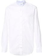 Gitman Vintage Banded Collar Shirt, Men's, Size: Small, White, Cotton