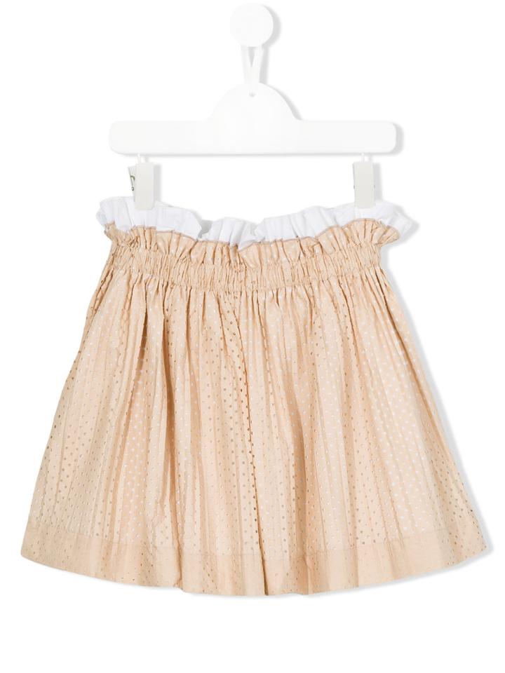 No21 Kids Star Print Full Skirt, Girl's, Size: 9 Yrs, Nude/neutrals