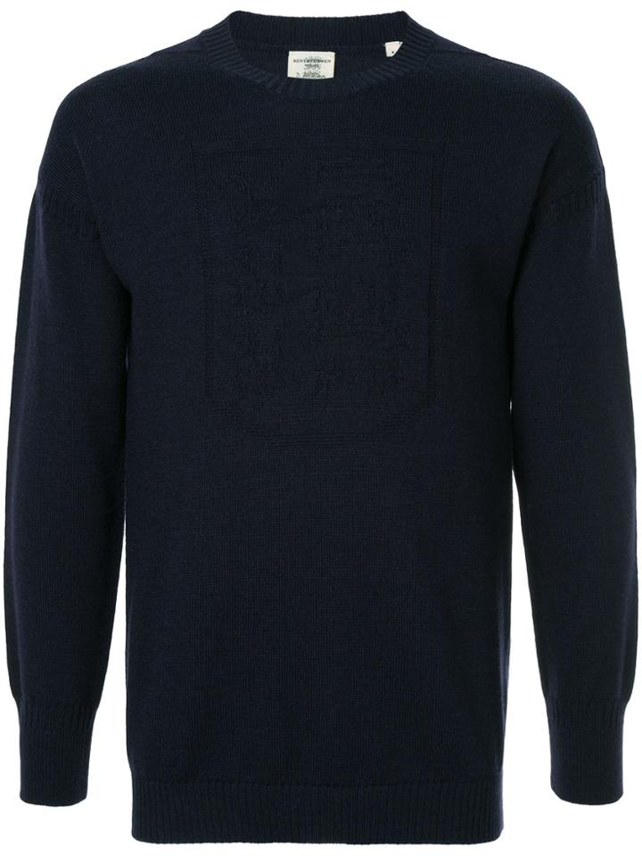 Kent & Curwen Logo Patch Sweater - Blue