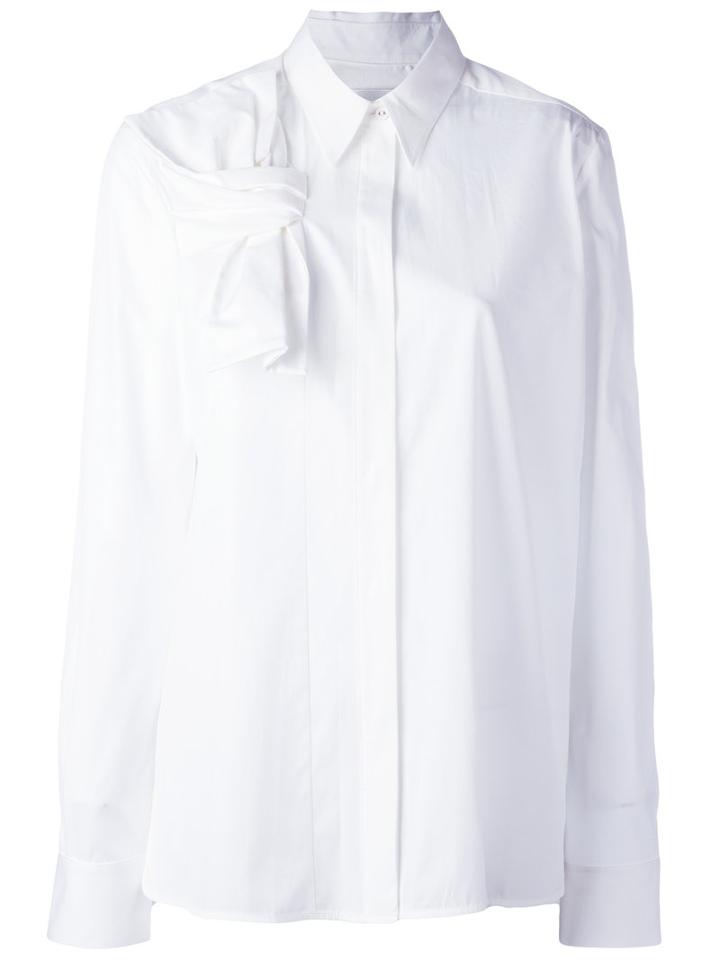 Victoria Victoria Beckham Tie-front Shirt, Women's, Size: 8, White, Cotton