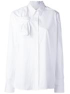 Victoria Victoria Beckham Tie-front Shirt, Women's, Size: 8, White, Cotton