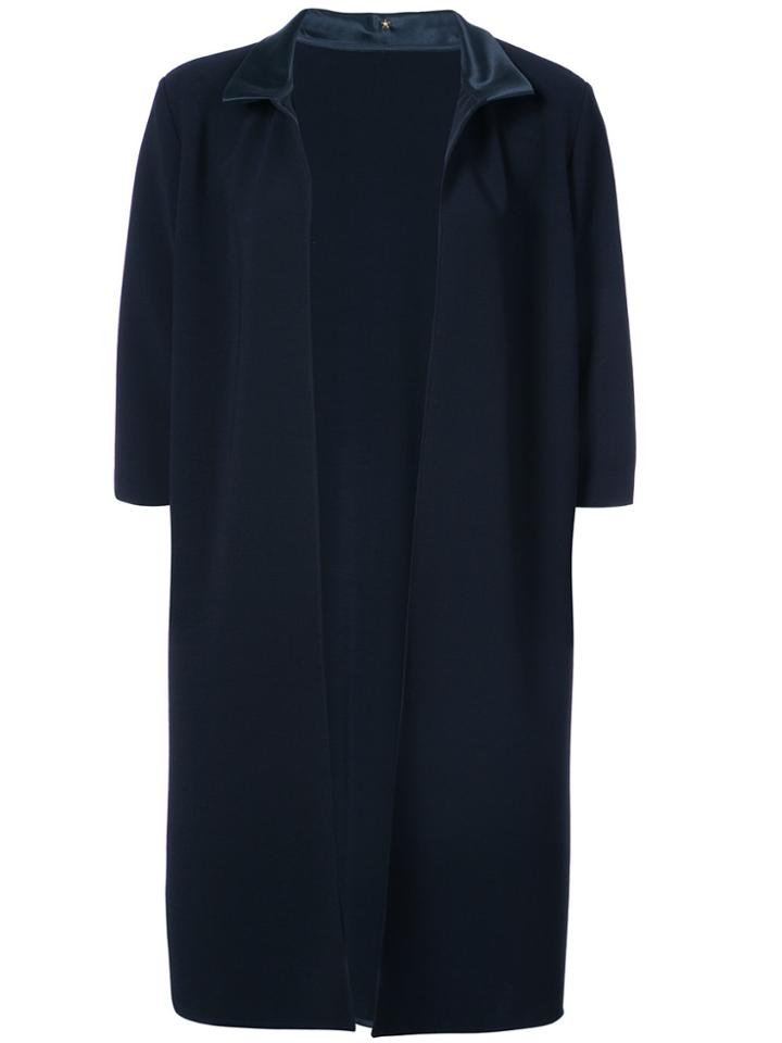 Peter Cohen Short-sleeve Fitted Coat - Blue