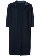 Peter Cohen Short-sleeve Fitted Coat - Blue