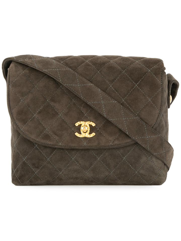 Chanel Vintage Cc Flap Shoulder Bag - Grey