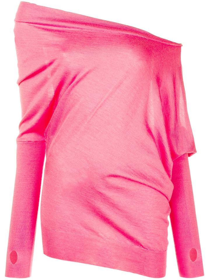 Tom Ford Off The Shoulder Knitted Top - Pink
