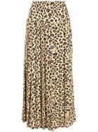 Vivetta Cat Detail Pleated Skirt - Brown