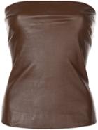 Rosetta Getty Textured Bandeau Top - Brown