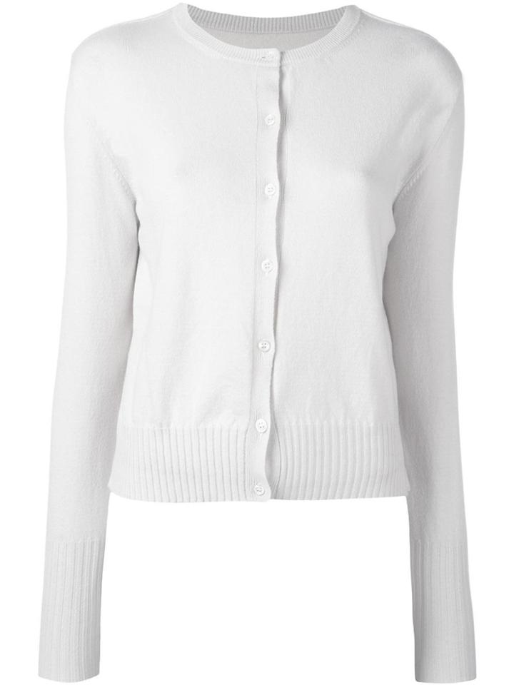 Maison Margiela Cashmere Round Neck Cardigan - Nude & Neutrals