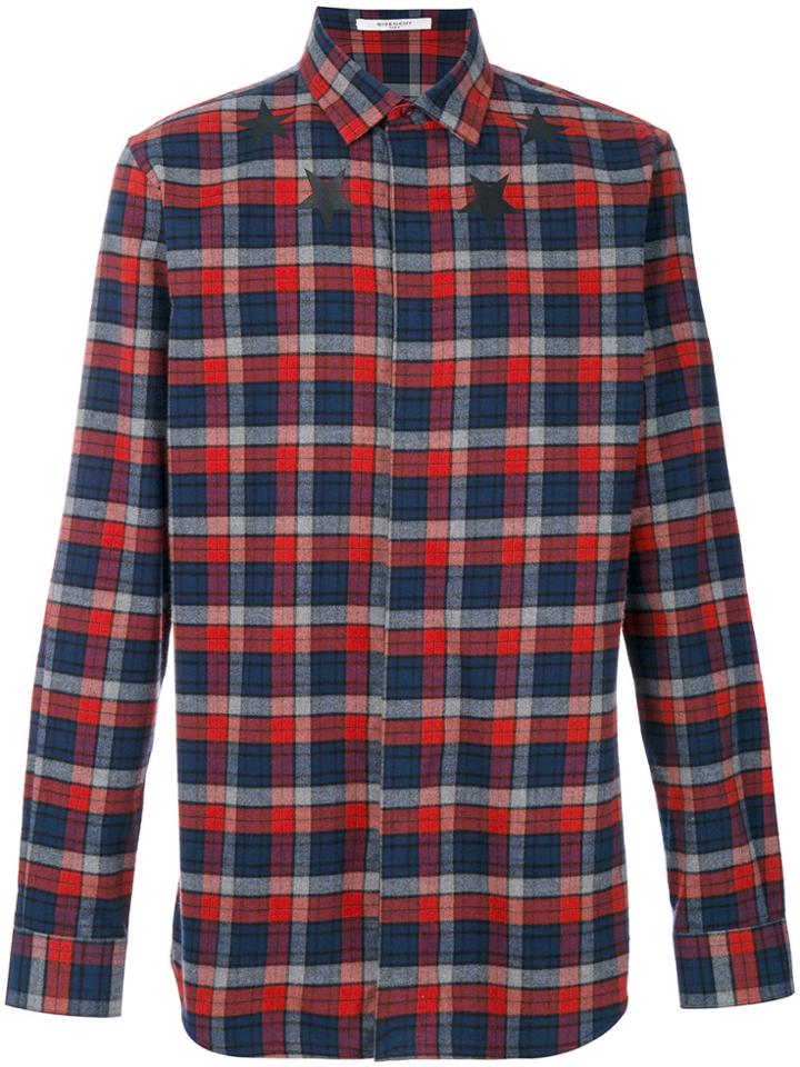Givenchy Plaid Embroidered Shirt