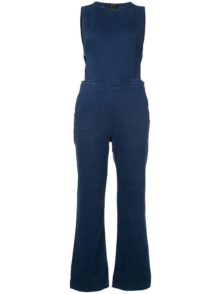 3x1 - Denim Jumpsuit - Women - Cotton/polyester/spandex/elastane - M, Blue, Cotton/polyester/spandex/elastane