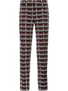 Prada Lipstick Print Cropped Trousers - Black