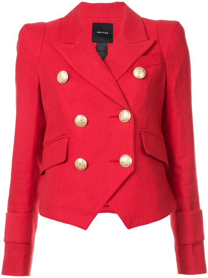 Smythe - Cadet Jacket - Women - Cotton/linen/flax/acetate/cupro - 6, Red, Cotton/linen/flax/acetate/cupro
