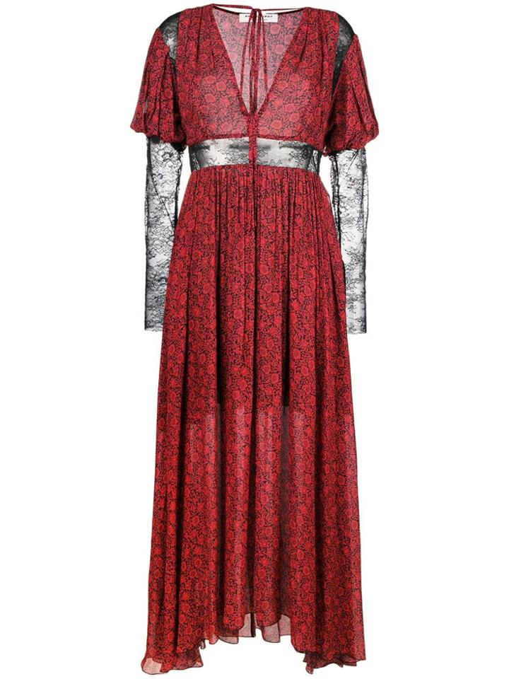 Philosophy Di Lorenzo Serafini V-neck Long Dress - Red