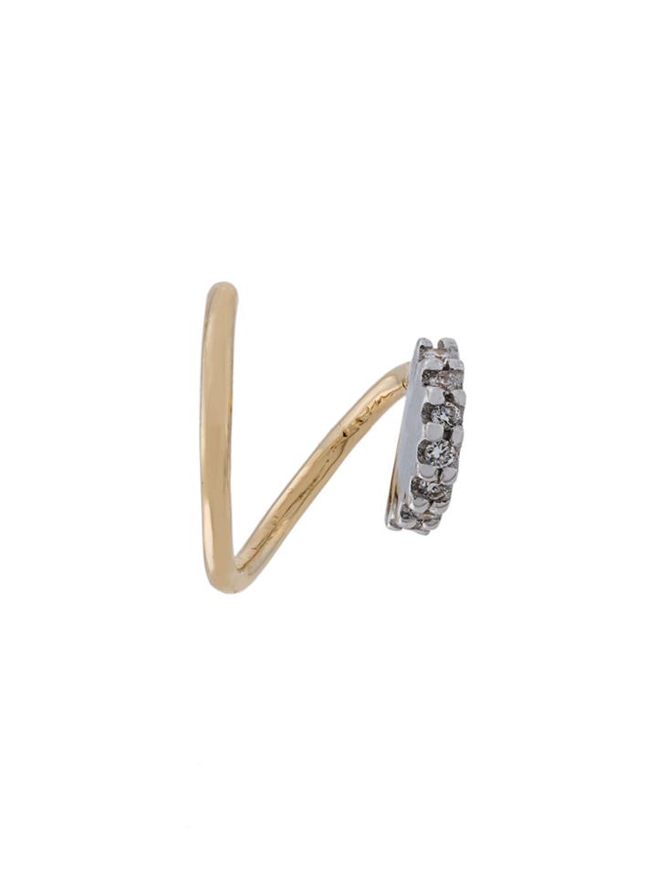 Maria Black Lila Blanc Diamond Earring (right) - Metallic