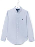 Ralph Lauren Kids Logo Embroidered Button Down Shirt - Blue