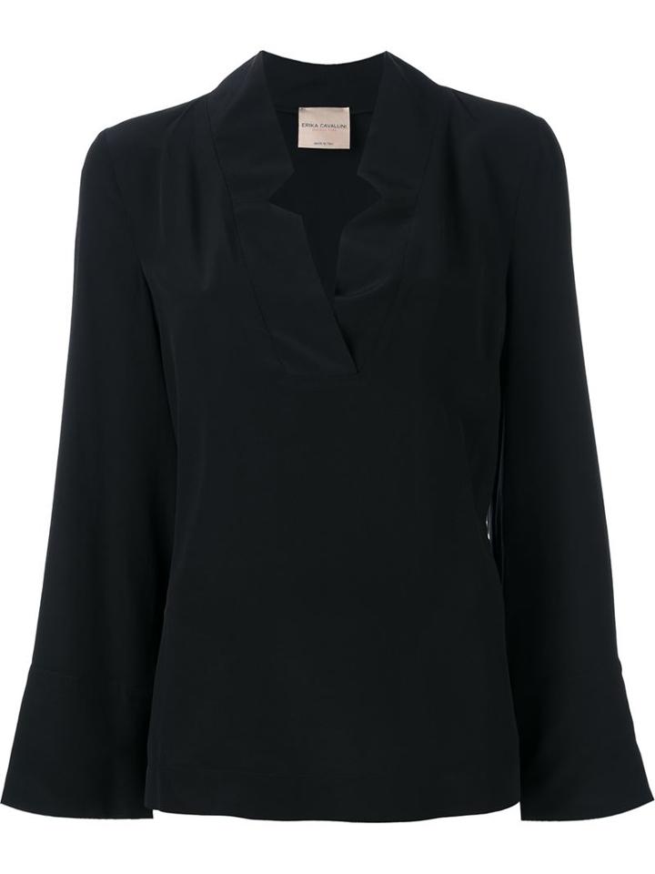 Erika Cavallini Notch Collar Blouse