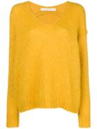 Tela V-neck Jumper - Yellow & Orange