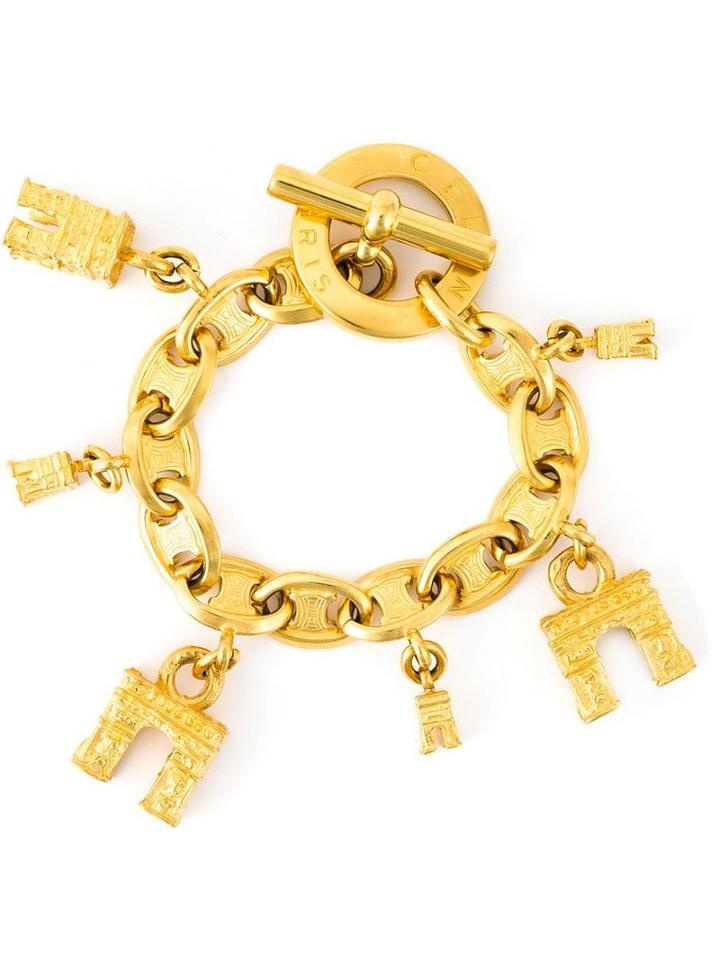 Céline Pre-owned Arc De Triomphe Charm Bracelet - Metallic