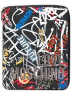 Love Moschino Graffiti Zip Around Purse - Black