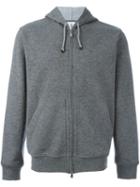 Brunello Cucinelli Zipped Hoodie, Men's, Size: Small, Grey, Cotton/polyamide/cashmere