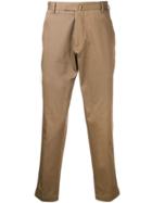 Dell'oglio Cropped Chino Trousers - Brown