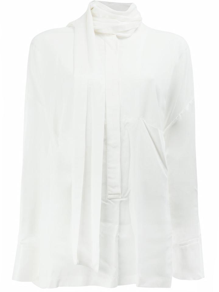 Ann Demeulemeester Oversized Scarf Shirt - White