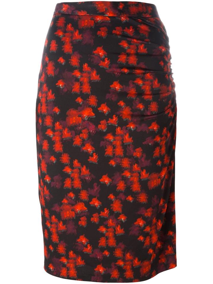 Givenchy Abstract Print Skirt - Red