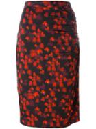 Givenchy Abstract Print Skirt - Red