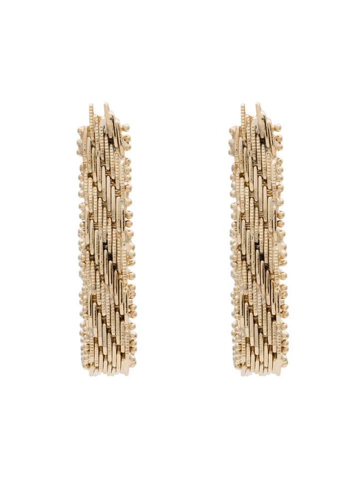 Rosantica Brass Volutta Rope Earrings - Metallic