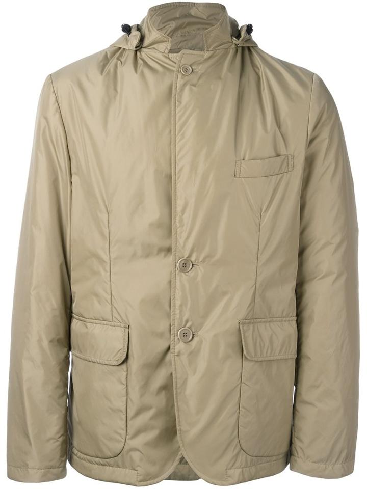 Aspesi Hooded Waterproof Blazer, Men's, Size: Large, Nude/neutrals, Polyamide/polyester