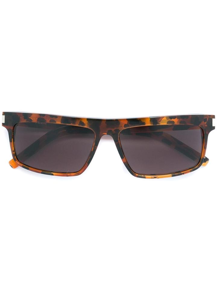 Saint Laurent Squared Sunglasses - Brown