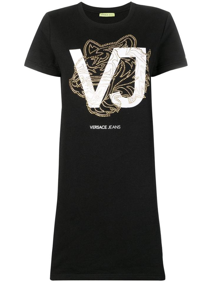 Versace Jeans Logo T-shirt Dress - Black