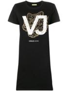 Versace Jeans Logo T-shirt Dress - Black