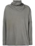 Lost & Found Rooms - Draped Neck Longsleeved T-shirt - Men - Cotton - Xl, Grey, Cotton