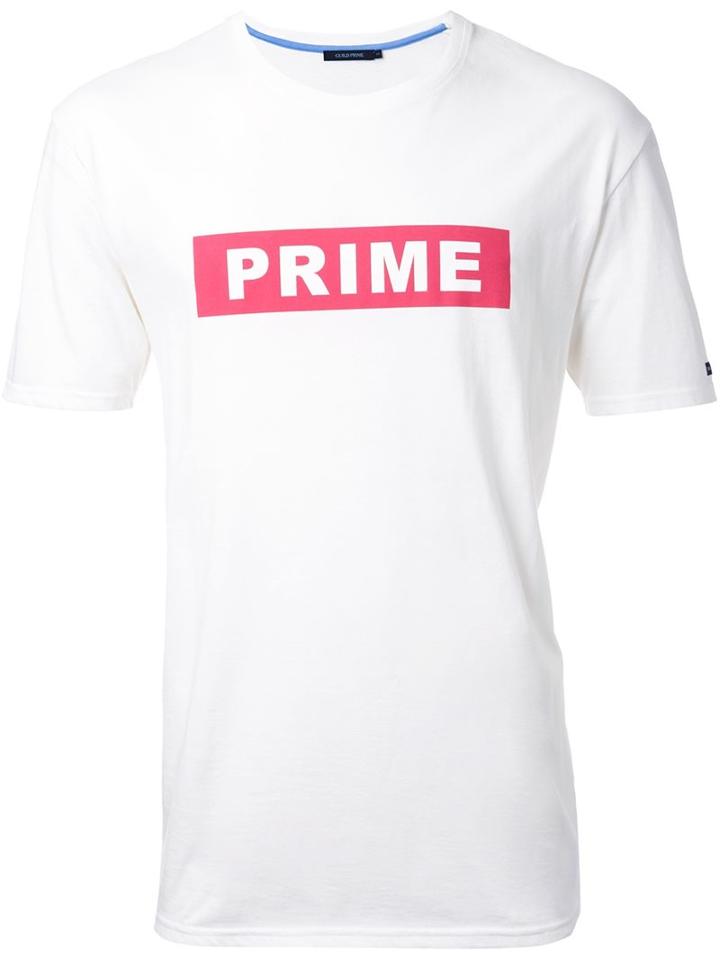 Guild Prime Logo Print T-shirt, Men's, Size: 2, White, Cotton