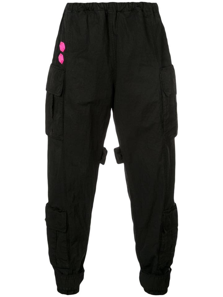 Off-white Tapered Cargo Trousers - Black